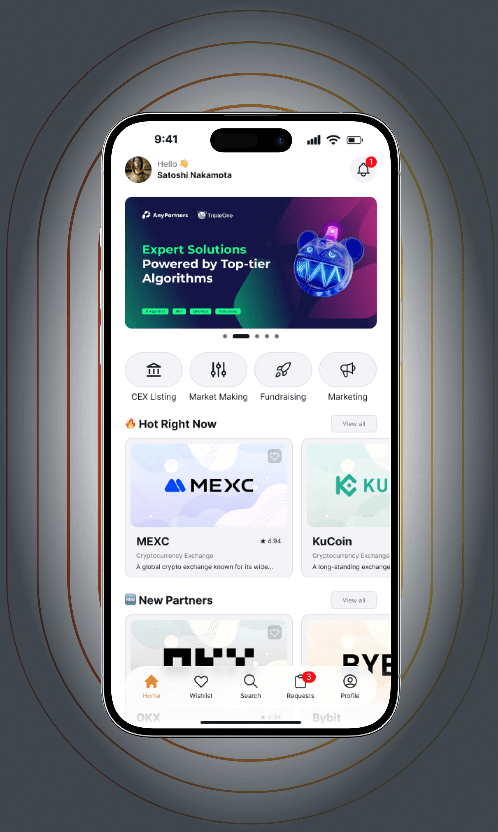 AnyPartners Mobile View